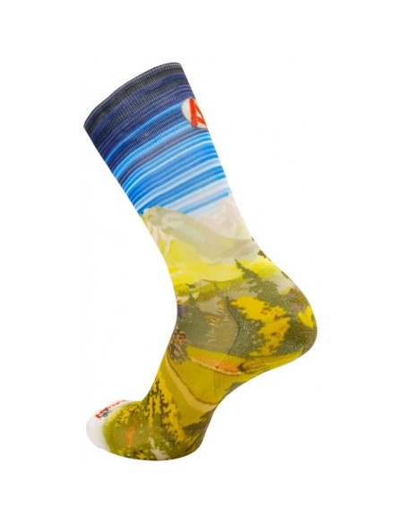 Rywan No Limit Graphik Berg Wander-/Trail-Socke Blau