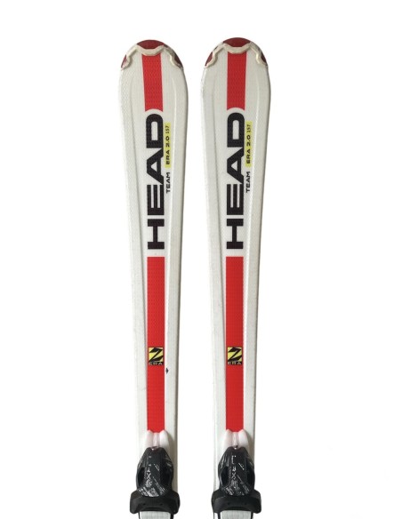 Ski Junior Gebrauchte Head Supershape Era Blanc + Fix