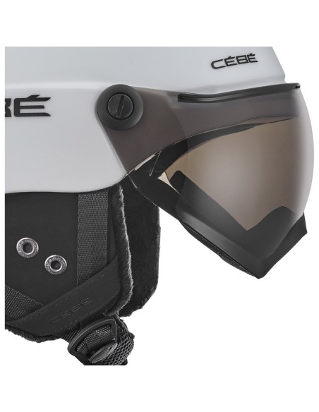 Casque de ski Neuf Cébé Contest Vision Matt White Vario Photocromique Taille 59-61cm