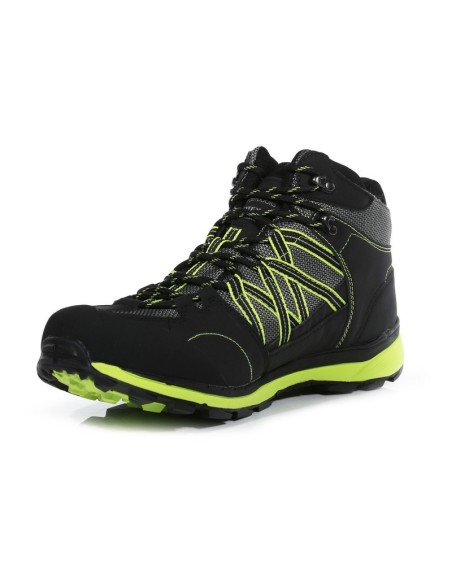 Regatta Samaris II Mid Black / Electric Lime Herren Bergschuh