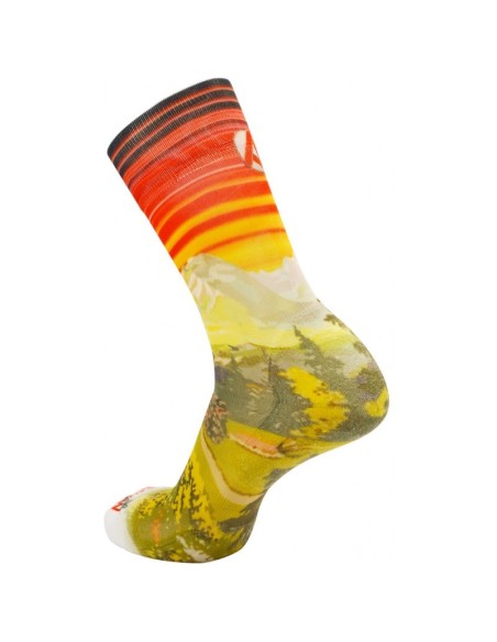 Rywan No Limit Graphik Berg Rot Wander-/Trail-Socke