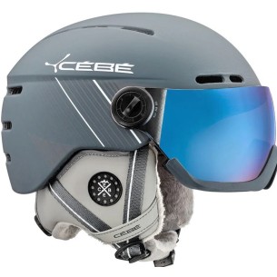 Skihelm Neu Cébé Fireball Matt Ciment White 2 Gläser