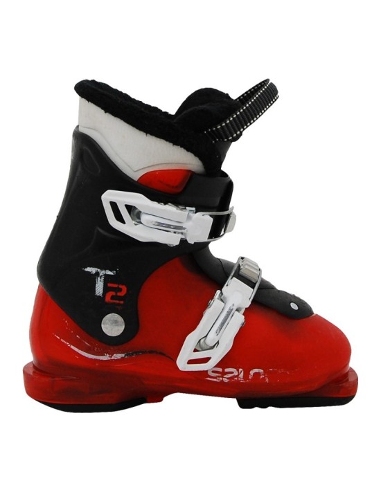 Chaussures de ski Junior Salomon Team 2 et 3 Rouge TR Taille de 18 à 26.5 Mondopoint