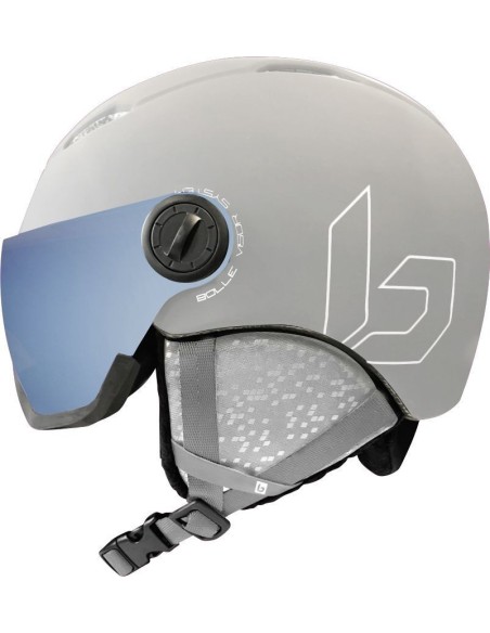 Casque de ski Neuf Bolle Mercuro Visor Matt Grey Réglable Molette 2024