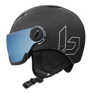 Skihelm Neu Bolle Mercuro Visor Matt Black Verstellbares Rändelrad 2024