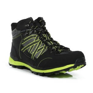 Regatta Samaris II Mid Black / Electric Lime Herren Bergschuh