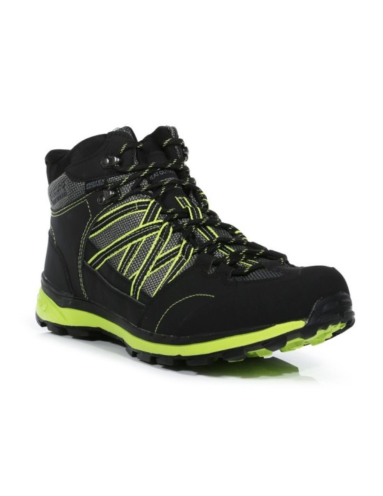 Regatta Samaris II Mid Black / Electric Lime Herren Bergschuh