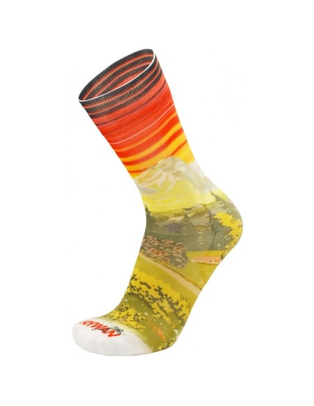 Rywan No Limit Graphik Berg Rot Wander-/Trail-Socke