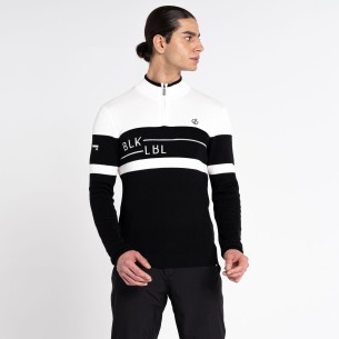 Pullover Mann Demi Zip Dare 2b Outgoing II White Black