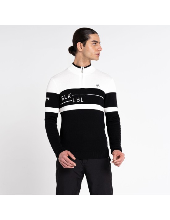 Pull Homme Demi Zip Dare 2b Outgoing II White Black