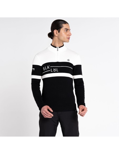 Pull Homme Demi Zip Dare 2b Outgoing II White Black