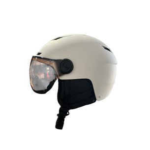Skihelm Neu mit Visier Zig Zag White Photocromic