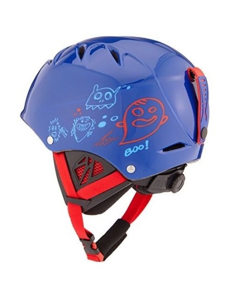Skihelm Bollé B-Kid Shiny Blue Monster mit Rändelrad Größe 49/53cm