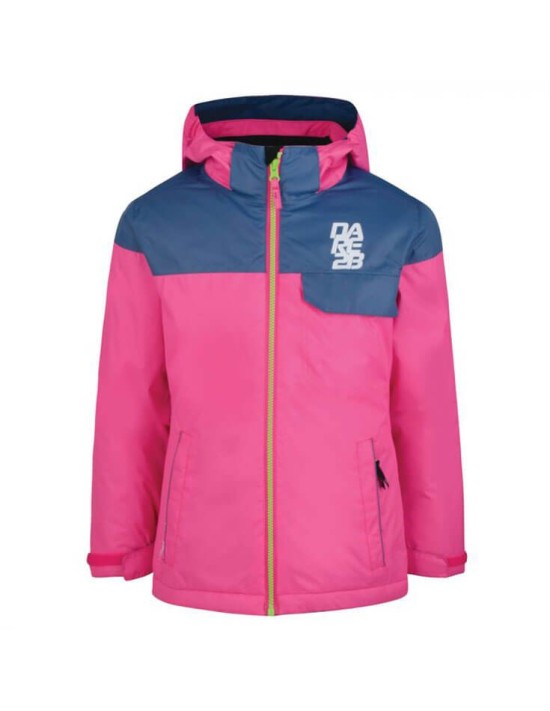 Neu Dare 2B Tyke Cyber Pink Astronomy Junior Ski Jacke Größe 5/6Jahre, 7/8Jahre, 11/12Jahre
