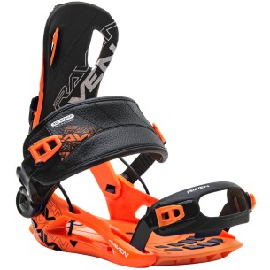 Snowboard Bindungen System Flow Raven FT360 Black Orange