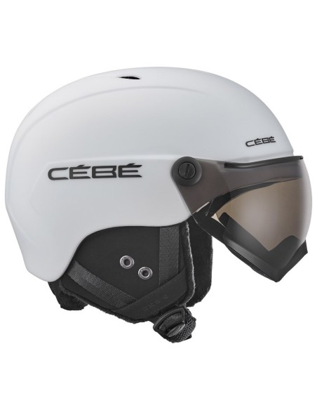 Casque de ski Neuf Cébé Contest Vision Matt White Vario Photocromique Taille 59-61cm