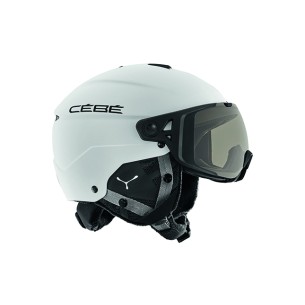 Skihelm Neu Cébé Element Visor Matt White Black 2 Gläser