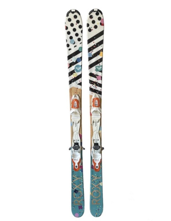 Ski Occasion Roxy Bonbon + Fix Taille 148cm