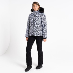Veste de Ski Femme Neuve Dare 2B Glamorize III Black White Leopard