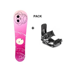 Pack Snowboard Neuf Monkey Junior Taille 120cm, 130cm + Fix Junior réglable