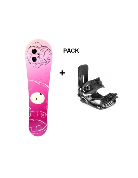 Pack Snowboard Neuf Monkey Junior Taille 120cm, 130cm + Fix Junior réglable