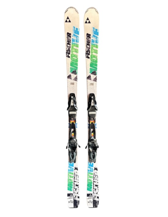 Ski Occasion Fischer Motive XTR Blanc Vert Bleu + Fix