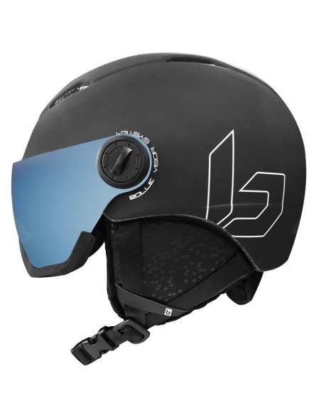 Casque de ski Neuf Bolle Mercuro Visor Matt Black Réglable Molette 2024