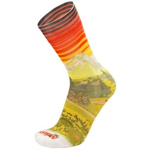 Chaussette randonnée / trail Rywan No Limit Graphik Montagne Rouge