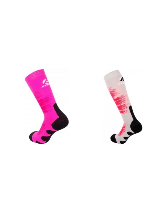 Rywan Lot de 2 paires chaussettes de ski Enfant