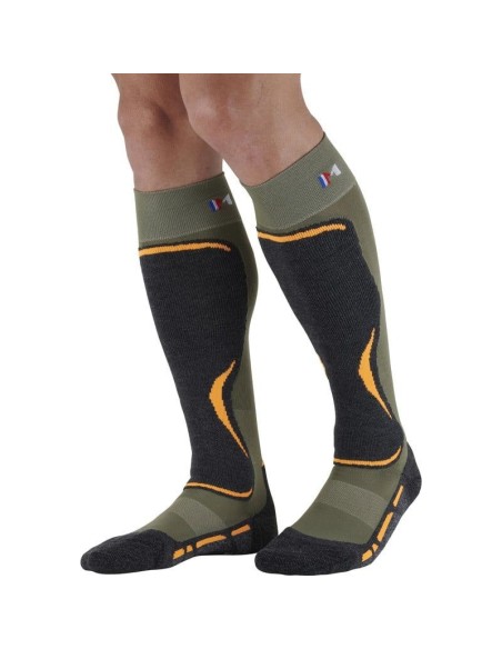 Chaussettes de ski Techniques Monnet Access Kaki