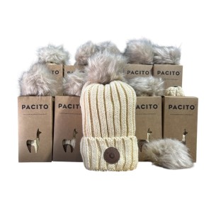 10er-Pack Pacito-Mützen mit Futter, Farbe: Ecru