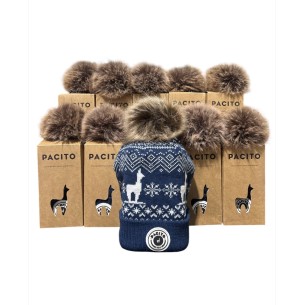 Lot de 10 Bonnets Pacito Bleu Pompon