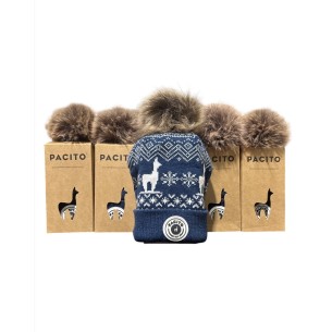 Lot de 5 Bonnets Pacito Bleu Pompon