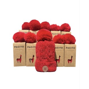 10er-Pack gefütterte Mützen von Pacito in Rot