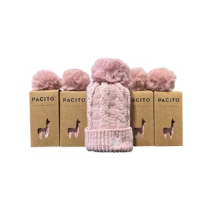 Lot de 5 Bonnets fourrés Pacito Rose