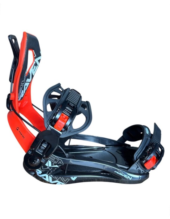 Fixations de snowboard Système Raven FTM450 Black Orange